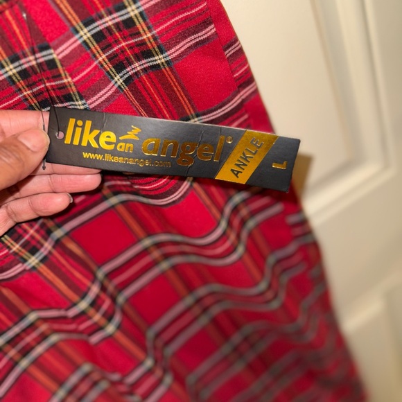 Like an Angel Red Plaid Strapless Jumpsuit - Picture 2 of 3